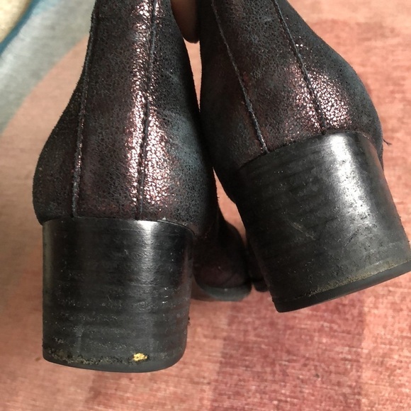 Rag & Bone Metallic Copper Drea Walker Suede Ankle Booties - Picture 11 of 15